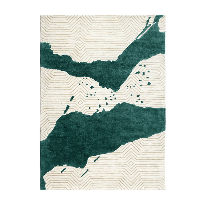 Studio Zondag - Splash Tapis 170 x 240 cm, vert / ivory