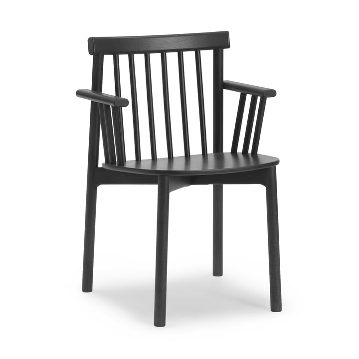 Pind Chaise avec accoudoirs, teinté noir de Normann Copenhagen