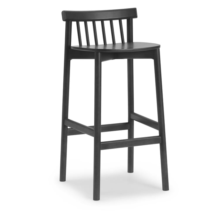 Pind Chaise de bar, 75 cm, teinté noir de Normann Copenhagen