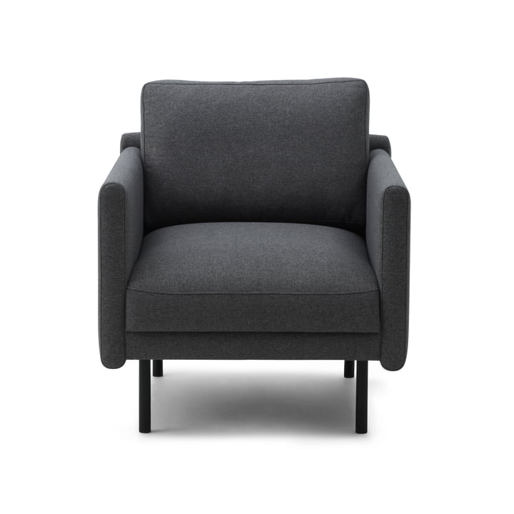 Rar Fauteuil, noir / Re-Born dark grey de Normann Copenhagen