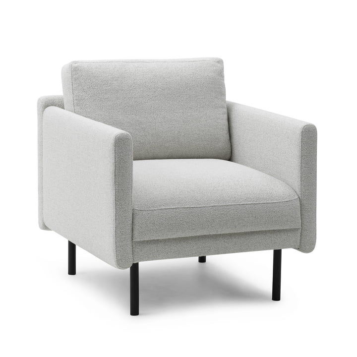 Rar Fauteuil, noir / Venezia blanc cassé de Normann Copenhagen