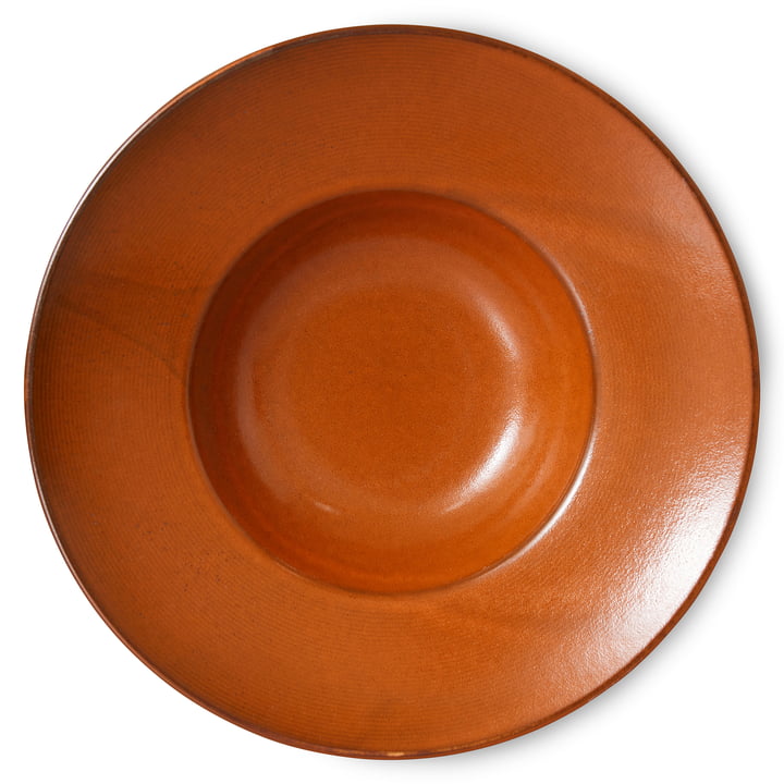 HKliving - Chef Ceramics Assiette creuse, Ø 28 cm, burned orange