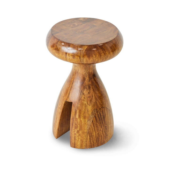 HKliving - Wooden Tabouret, chestnut