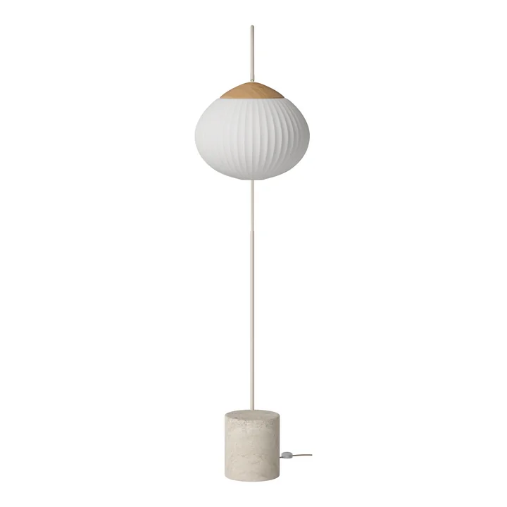 Acorn Lampadaire, chêne huilé / acier crème / sable de Bolia