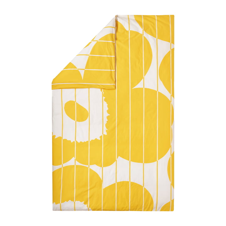 Vesi Unikko Housse de couette, 150 x 210, spring yellow / ecru de Marimekko