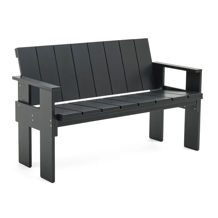 Crate Dining Bench, black de HAY