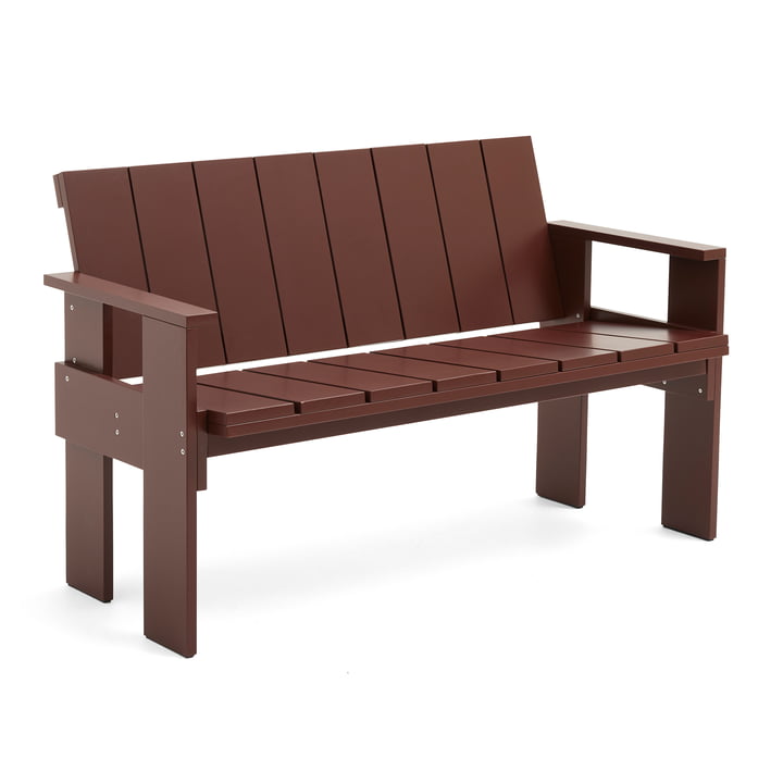 Crate Dining Bench, iron red de Hay