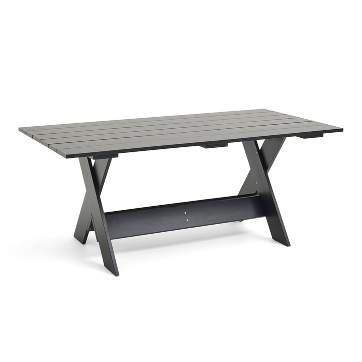 Crate Dining Table, L 180 cm, black de Hay