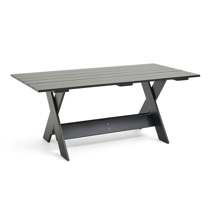 Crate Dining Table, L 180 cm, black de HAY