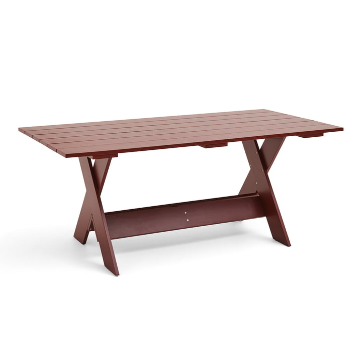 Crate Dining Table, L 180 cm, iron red de Hay