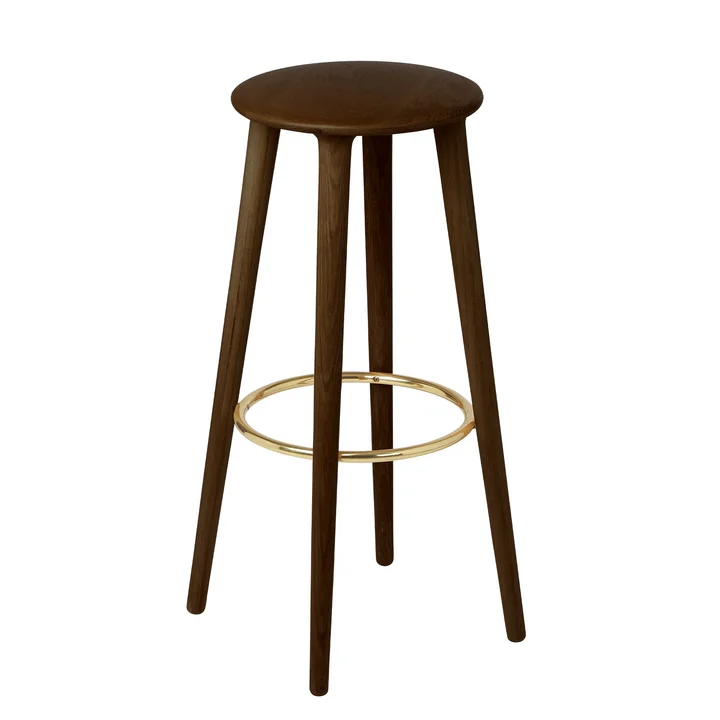The Socialite Tabouret de bar H 77,5 cm, chêne foncé de Umage