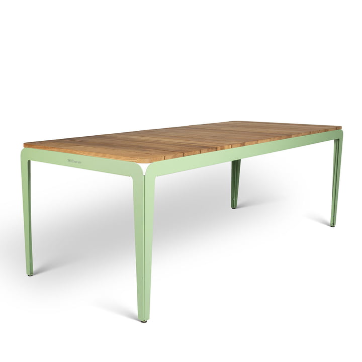 Bended Table Wood Outdoor, 220 cm, vert pâle de Weltevree