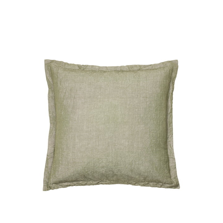 Linn Taie d'oreiller, 50 x 50 cm, grape leaf green de Broste Copenhagen