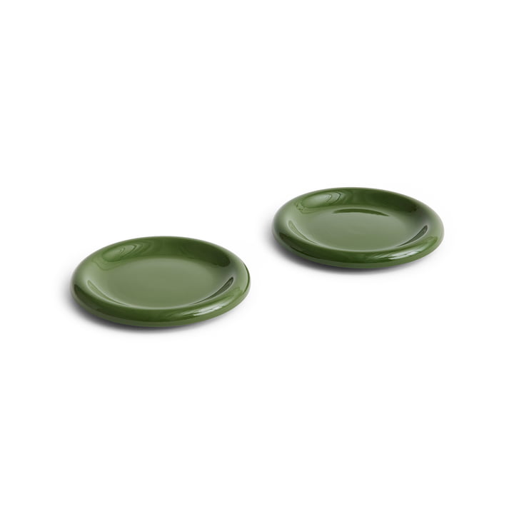 Hay - Barro Assiette Ø 18 cm, vert (set de 2)