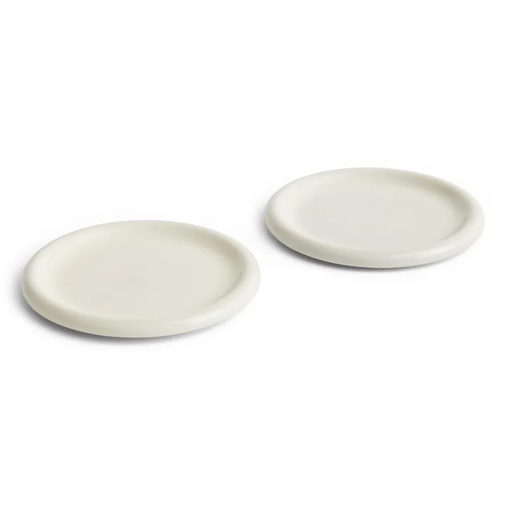 Barro Assiette Ø 24 cm, blanc cassé (set de 2) de HAY