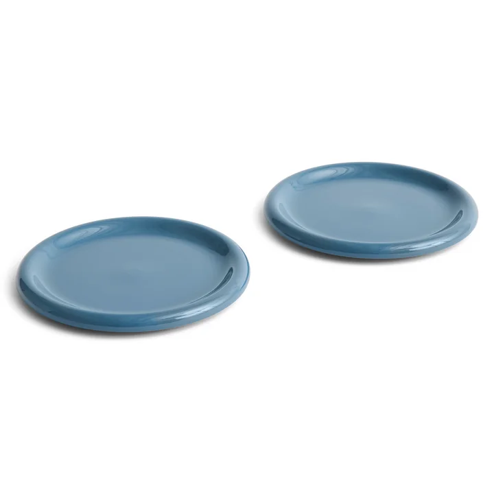 Barro Assiette Ø 24 cm, bleu foncé (set de 2) de HAY
