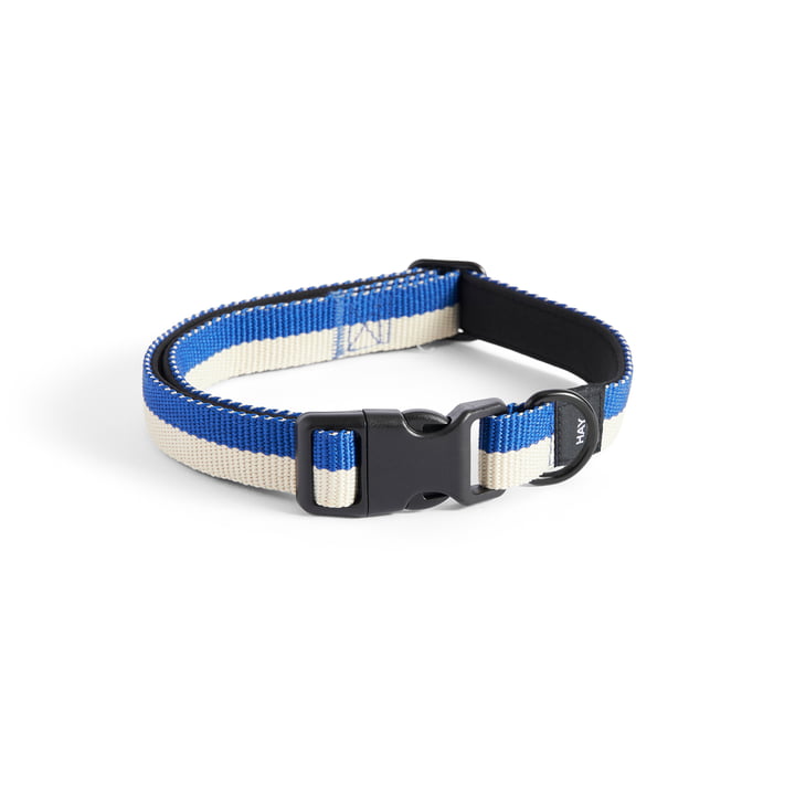 Dogs Collier de chien, S/M bleu / blanc cassé de Hay