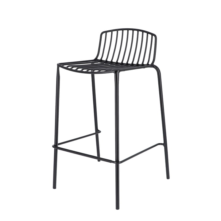 Mori Chaise de bar de jardin, 65 cm, noir de Jan Kurtz