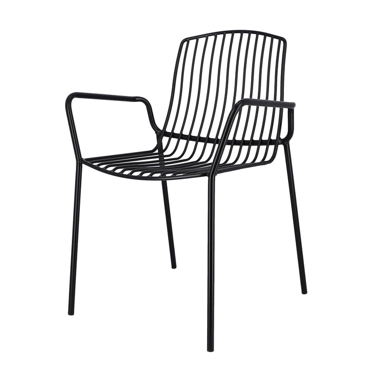 Mori Fauteuil de jardin, noir de Jan Kurtz