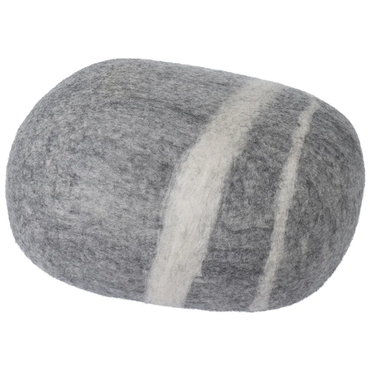 myfelt - Galet Pouf Carl 3XL, gris clair chiné