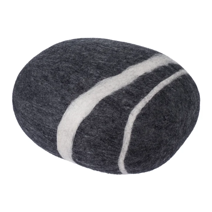 myfelt - Pouf en galets Hugo 2XL, gris foncé chiné