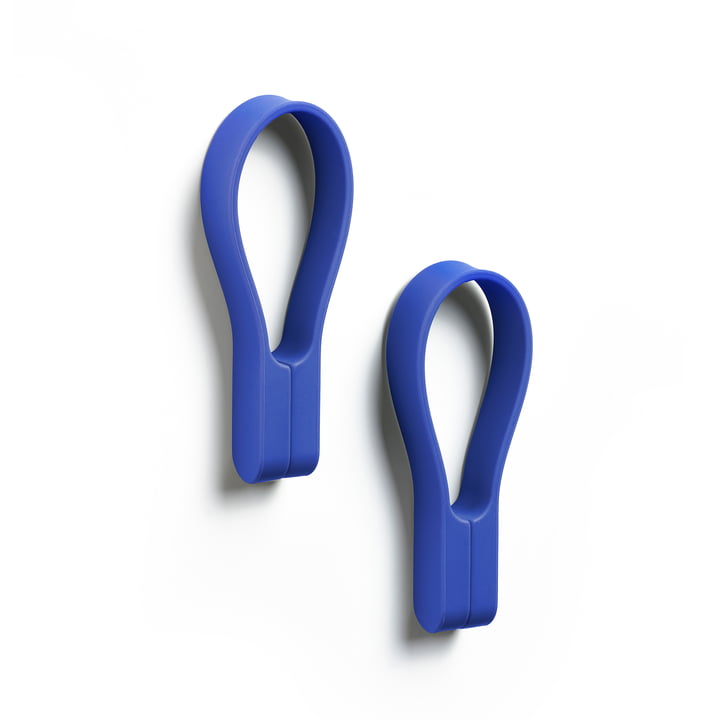 Loop Porte-serviettes magnétique, indigo blue (set de 2) de Zone Denmark