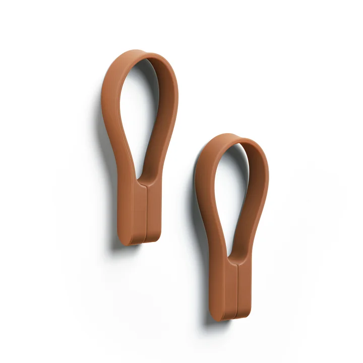 Loop Porte-serviettes magnétique, terracotta (set de 2) de Zone Denmark