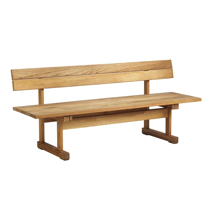 FDB Møbler - M16 Banc de jardin 56,5 x 180 cm, frêne naturel huilé