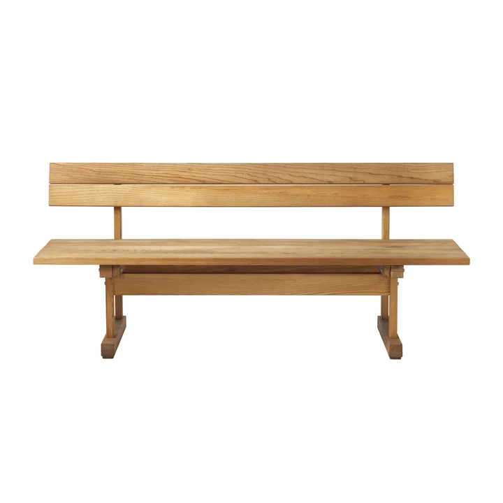 FDB Møbler - M16 Banc de jardin 56,5 x 180 cm, frêne naturel huilé