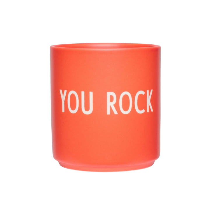 AJ Favourite Tasse en porcelaine, You Rock / red de Design Letters