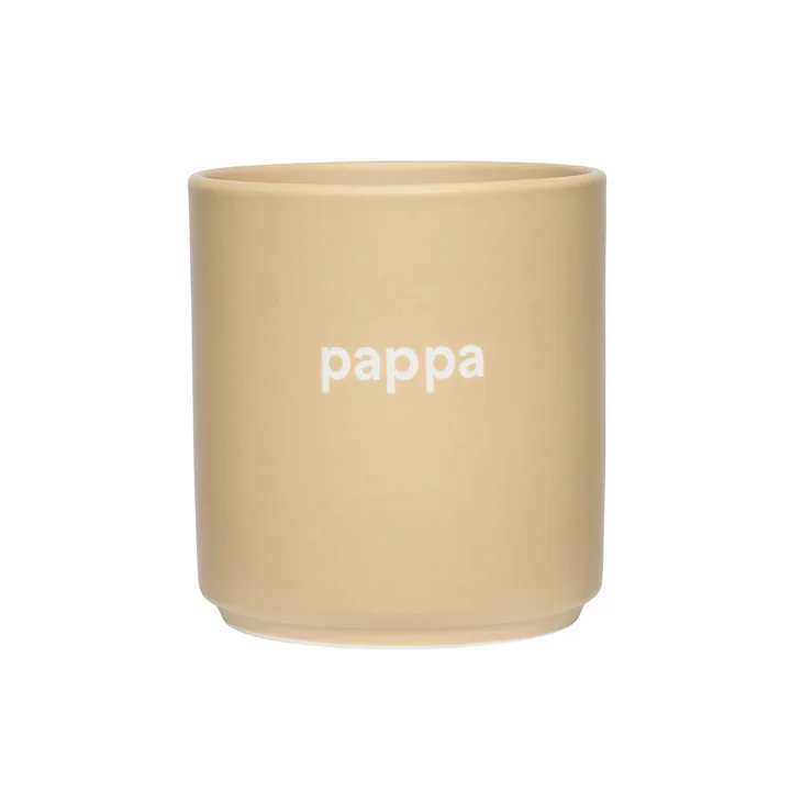 AJ Favourite Tasse en porcelaine, pappa / beige de Design Letters