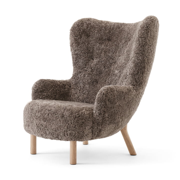 Petra Lounge Chair VB3, High Back, chêne huilé / peau de mouton Sahara de & Tradition