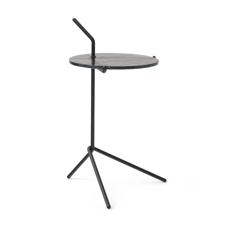 Halten Side Table SH9, verre fumé / noir chaud de & Tradition