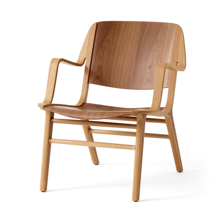 AX Lounge Chair avec accoudoirs HM11, noyer / chêne laqué de & Tradition