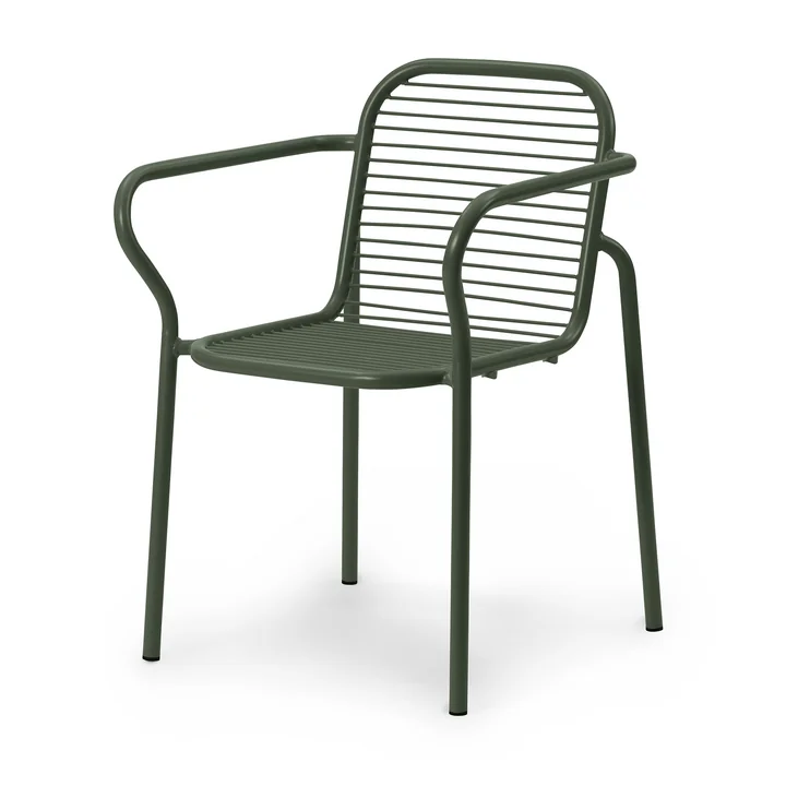 Vig Chaise avec accoudoirs, vert foncé de Normann Copenhagen