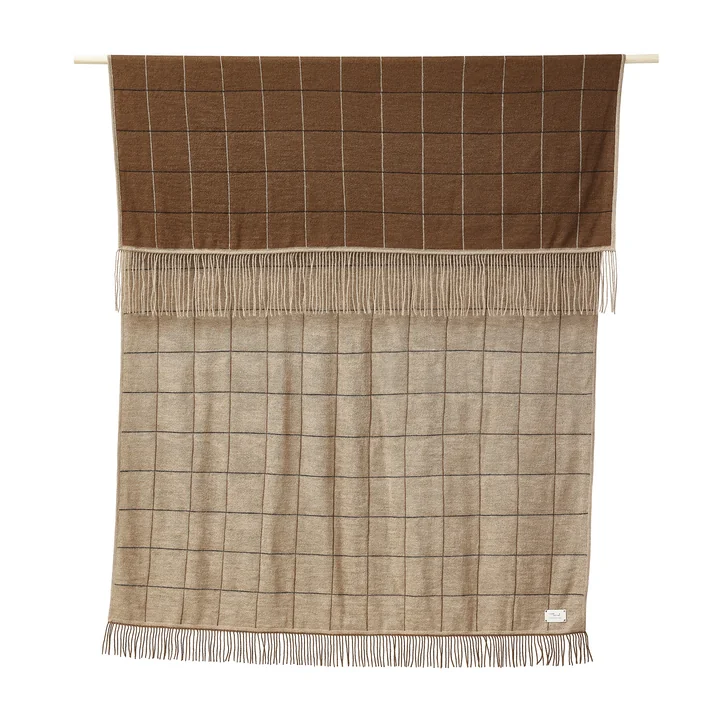 Aymara New Square couverture, 130 x 190 cm, marron de Form & Refine