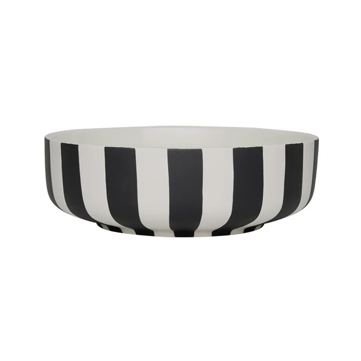 OYOY - Toppu Coupe, large, Ø 20 cm, blanc / noir