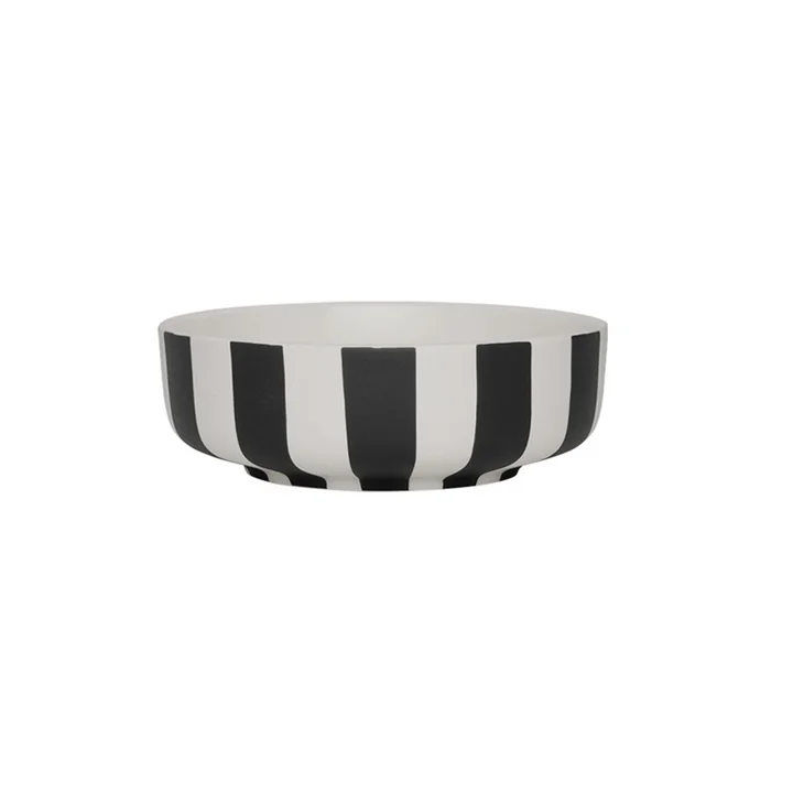 OYOY - Toppu Coupe, small, Ø 13 cm, blanc / noir