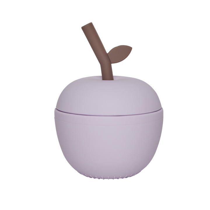 Gobelet à pomme avec paille, lavande de OYOY Mini