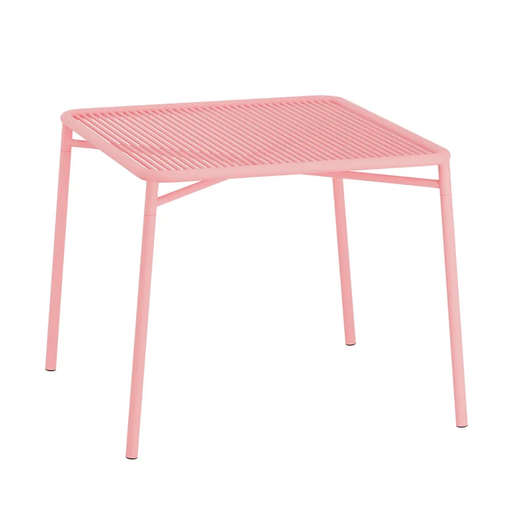 Ivy Table de salle à manger de jardin, 90 x 90 cm, rose pâle de OUT Objekte unserer Tage