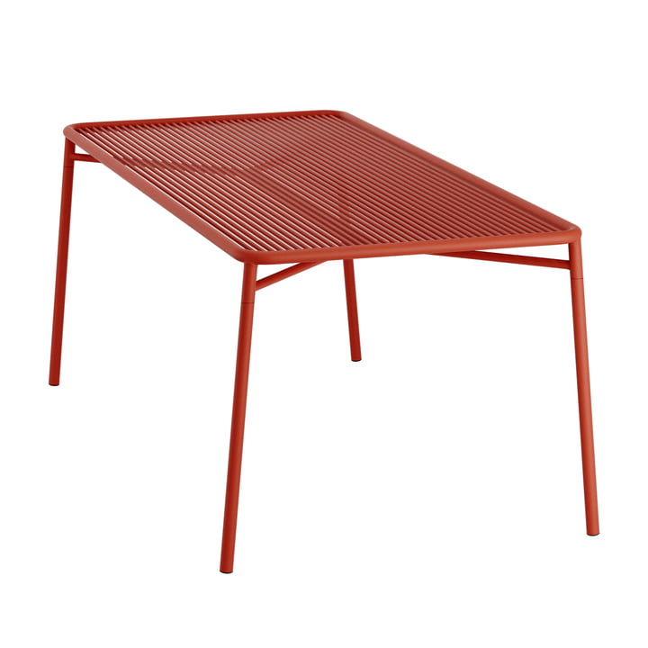 Ivy Table de salle à manger de jardin, 170 x 90 cm, rouge terre de sienne de OUT Objekte unserer Tage