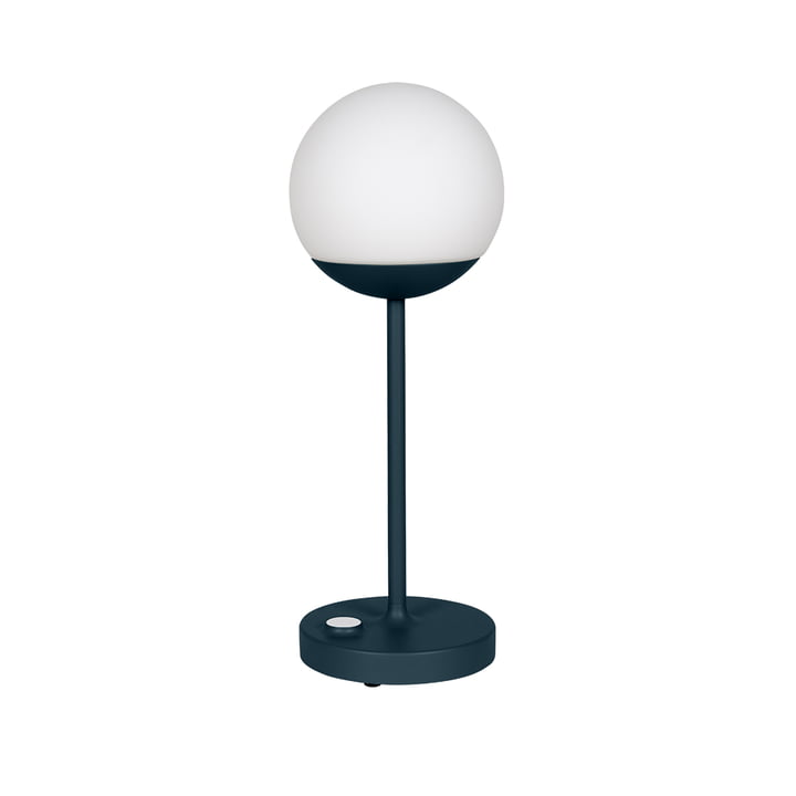 Fermob - Mooon! Max Lampe LED rechargeable, H 41 cm, bleu acapulco (Indoor)