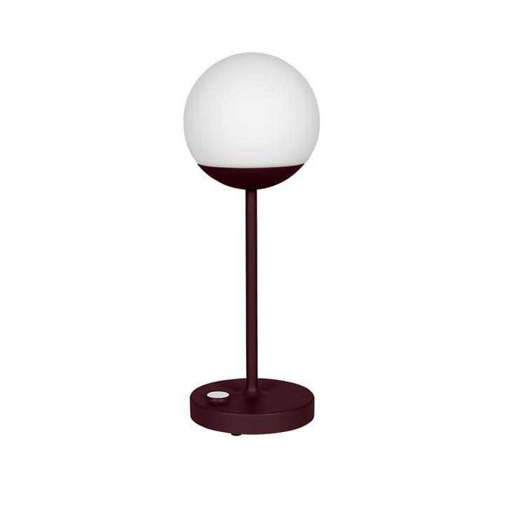 Fermob - Mooon! Max Lampe LED rechargeable, H 41 cm, cerisier noir (intérieur)