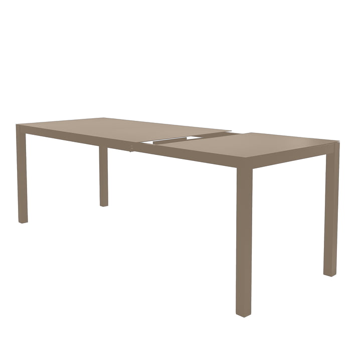 Fiam - Aria Table à rallonges, 140 / 200 x 80 cm, taupe