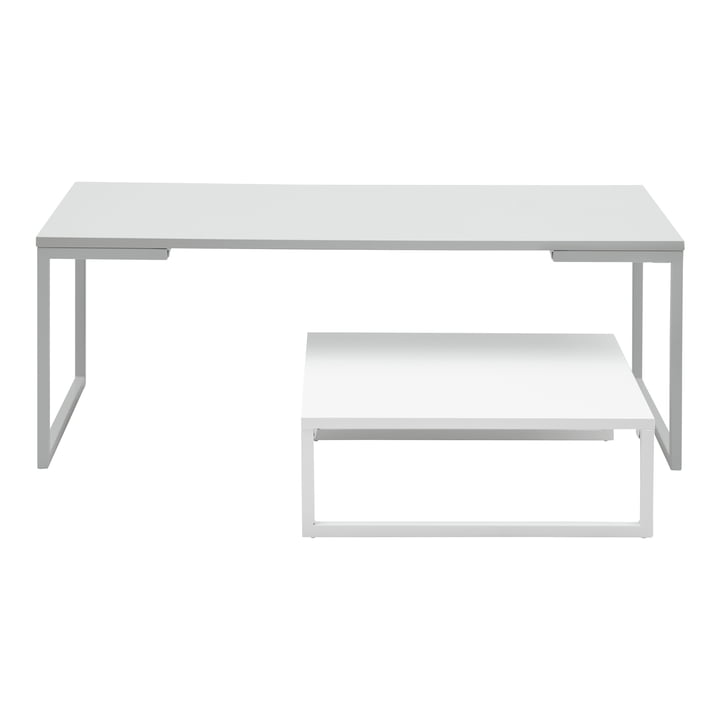 Mirror Table basse, large, laquée blanc de Softline