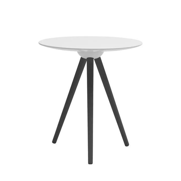 Circoe Table d'appoint, noir / blanc laqué de Softline