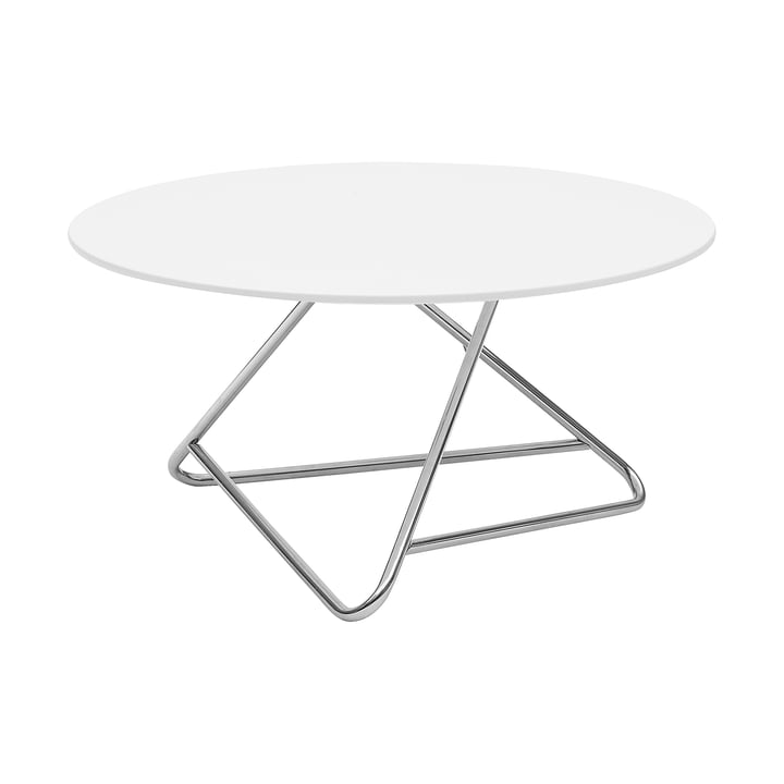 Tribeca Table d'appoint, small, laqué blanc / chrome de Softline
