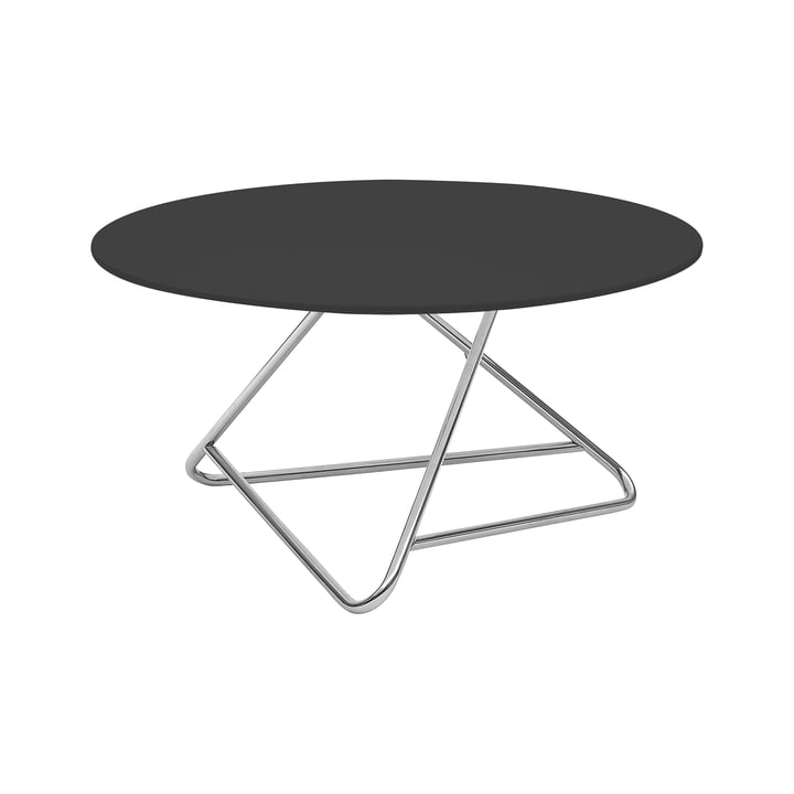 Tribeca Table d'appoint, small, laqué noir / chrome de Softline