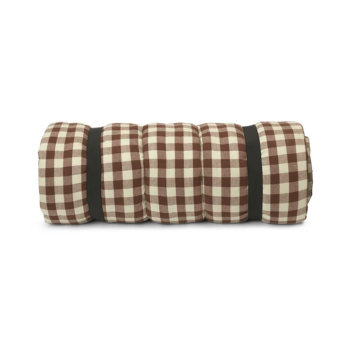 Bothy Check matelas matelassé, cannelle/gris-vert de Ferm Living