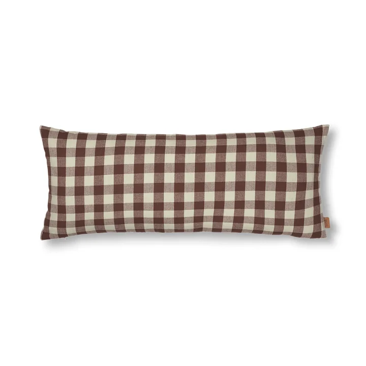 Bothy Check - Coussin, cannelle/gris-vert de Ferm Living